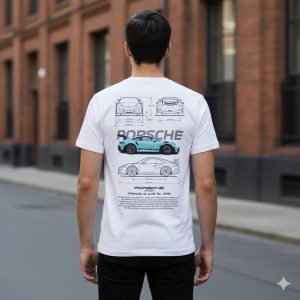 Camiseta Porsche GT3 RS Celeste