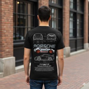 Camiseta Porsche GT3 RS Blanco-Rojo